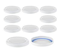 mikken 10 tapas Twist Off para tarros de conservas 8,5 cm TO 82 Blueseal - sin BPA / PVC, color blanco