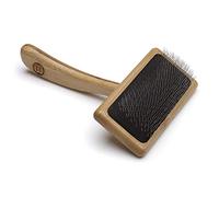 Mikki Cepillo Slicker de Bambú con Cerdas Suaves para Pelo Medio o Largo y Rizado, para Perros y Gatos, Fabricado con Bambú Sostenible, para Eliminar Enredos y Nudos del Pelo, Mediano 80 g