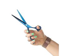 Mikki Doodle, Perro, Cachorro Recortar el Pelo Recto Tijeras, Sharp & Durable Semi-Convex Blade, Blunted Safety Tips, Tornillo de tensión Ajustable para el Control y precisión, 17.8cm (7 ")