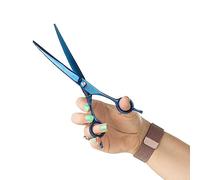 Mikki Doodle, Tijeras curvadas para Recortar y moldear Abrigos, Hoja semiconvexa Afilada y Duradera, Puntas de Seguridad romas, Tornillo de tensión Ajustable para Control y precisión, 19 cm