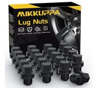 MIKKUPPA Tuerca de llanta M14x1.5 - Repuesto para Land Rover LR3 LR4 Range Rover Sport Discovery - 20 tuercas hexagonales negras de extremo cerrado OEM Factory de 1.8 pulgadas de alto 0.86 pulgadas