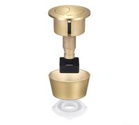 MIKMLYZE Kit de botón de inodoro de doble descarga para agujeros de tapa de cisterna de 20 mm, 40 mm, juego de botones de repuesto de oro cepillado con accesorios de instalación para actualización de