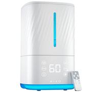 MIKO Humidificador de niebla fría y cálida, humidificador ultrasónico para habitaciones grandes - Filtro de agua, modo automático, sin fugas, modo de suspensión, temporizador incorporado