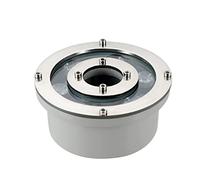 MIKOTR Luz de Fuente de Anillo LED, Foco de Paisaje Submarino Sumergible Agujero Medio 12V/24V IP68 para Jardín Fuente Piscina(Blanco cálido 3000K,6W(12V))