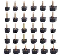 Mikovivi 15 Pares Repuesto Puntas Tacón, Tapas Tacón en Forma de U & Redondas para Zapatos Mujer 9 Tallas (8-13mm) Duraderas Antideslizantes Kit de Reparación Puntas para Instalación Rápida (Negro)