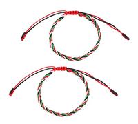 Mikovivi 2 Piezas Pulseras Palestina, Ajustable Hecha a Mano Pulsera Bandera Palestina Pulsera de Hilo Palestina Estilo Grueso Pulsera Trenzada Pulseras Apoyo Palestina para Hombres Mujeres