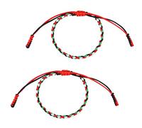 Mikovivi 2 Piezas Pulseras Palestina, Ajustable Pulsera Palestina Hilo Estilo Fino Pulsera Trenzada Pulseras Apoyo Palestina Pulseras Bandera Palestina Pulsera de Cuerda para Hombres Mujeres