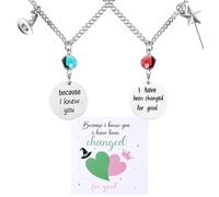 Mikovivi 2 Uds Mercancía Musical Wicked, Collar de Joyería Wicked Porque te Conocía he Sido Cambiado para Siempre Regalos Wicked Merchandising Musical Merchandising de Películas Wicked