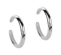 Mikovivi 2uds Anillos Dedo Ajustables para Mujer, 1mm Grosor Banda Abierta Cobre Minimalista Anillos Dedo Plata Joyería Pie Playa de Verano para Regalos de Moda Mujer