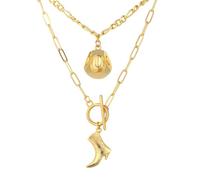 Mikovivi 2uds Collar Cowgirl para Mujeres, Collar Colgante Sombrero & Bota Cowboy Charms Cadena Occidental Delicada Joyería Regalo