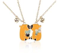 Mikovivi 2uds Collar de la Amistad, Bonito Collar de Carpincho Partido Colgante a Juego Regalo Accesorio para Mujer