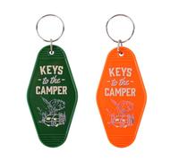 Mikovivi 2uds Llaveros de Camping de Plástico, Accesorios para Autocaravanas para Hombre Mujer Un Regalo Ideal (Verde, Naranja)