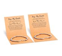 Mikovivi 2uds Pulsera de Olas, con Cuentas Regalos de Ánimo Mejor Amiga Regalos Inspiradores para Mujeres Pensando en Ti Pulsera de Mejores Amigas para Hermanas Amigas y Mujeres