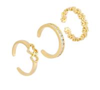 Mikovivi 3uds Anillos para Dedos del Pie, para Mujer 3 Estilos Anillos Abiertos Ajustables Oro Exquisito Juego de Joyas el Pie Regalo Joyería de Playa Verano Mujer