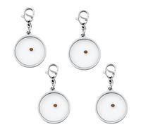 Mikovivi 4 Uds Colgante de Semilla Mostaza Tirador Cremallera, Colgante de Fe con Semilla Mostaza Clip para Cremallera Joyería Religiosa para Hombres y Mujeres Cristianos Accesorio Inspirador Bolsos