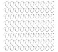 Mikovivi 80uds Anillos Diamante para Bridal Shower, Anillos Falsos Ajustables para Decoraciones Mesa Boda Recuerdos Fiesta Toppers Cupcakes Juegos Despedida Soltera y Detalles Regalos (Plateado)