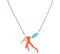 Mikovivi Boho Collar de Pez Coral para Mujeres, Ajustable Verano Collar Cuentas del Océano Joyería Playa para Hawái Vacaciones Ropa de Festival