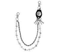 Mikovivi Cadena Pantalones Dado para Hombre Mujer, Estilo Punk Gótico con Dije Dado Metálico Resistente Accesorio Vaqueros Cinturones para Motociclistas Estilo Hip-Hop