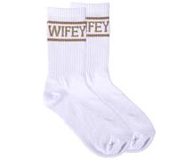 Mikovivi Calcetines Wifey para la Novia Estilosa, Calcetines Suaves y Cómodos Novias Esenciales Boda con Texto Dorado Regalo Único para Esposas en Boda Compromiso Aniversario Cumpleaños