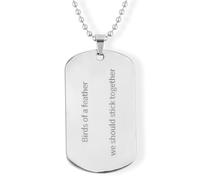 Mikovivi Collar Birds of a Feather, Colgante de Acero Inoxidable Inspirado en El Álbum de Cantantes con Franela Joyería de Moda Regalos para Fanáticos de Los Conciertos