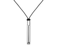 Mikovivi Collar de Respiración de Atención Plena, Collar Acero Titanio Ansiedad Respirar Plata Relajante Respiración Fácil Colgante para Mujeres Hombres (Estilo 3)