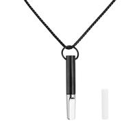 Mikovivi Collar de respiración Mindfulness, colgante de acero de titanio, collar sin respiración, para recordatorio de respiración profunda, joyería sin respiración, regalo para mujeres y hombres