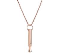 Mikovivi Collar de Respiración Mindfulness, Collar para Dejar de Fumar de Acero de Titanio Colgante Antiestrés Respiración Fácil para Mujeres Hombres (Oro Rosa)