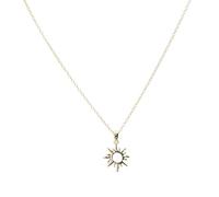 Mikovivi Collar Sol Tonos Dorados para Mujeres, Delicado Collar Colgante Solar Encanto Radiante Rayo Sol Regalo Joyería Adecuado para Uso Diario o Vacaciones en Playa