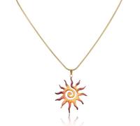 Mikovivi Collar Solar Delicado, Colgante Solar Mágico Collar Princesa Cabello Largo Accesorios de Joyería para Mujeres (Amarillo)