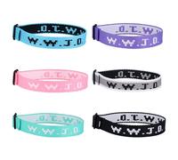 Mikovivi Juego de 6 Pulseras WWJD, Paquete de Pulseras Cristianas Ajustables Pulseras WWJD Pulsera What Would Jesus Do Regalo de Joyería Religiosa para Hombres y Mujeres