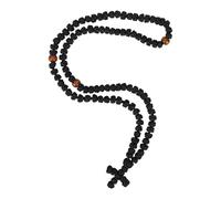 Mikovivi Ortodoxa Cuerda, Collar de Cuerda Oración Cristiana Ortodoxa Hecho a Mano Colgante de Cruz con Cuentas Nudo Griego Regalo Joyería