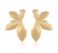 Mikovivi Pendientes Hojas Doradas, Hechos a Mano Gruesos Estilo Bohemio Pendientes Flor Llamativos para Mujer