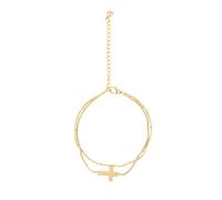 Mikovivi Pulsera Cruz para Mujer, Ajustable Pulsera Cadena Fina Delicada Joyería Cristiana para Muñeca Pequeña Regalo Damas de Honor y Bautizo