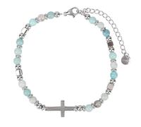 Mikovivi Pulsera de Cruz Religiosa para Mujer, Pulsera de Mejor Amiga con Tarjeta Felicitación Regalos Amistad para Mujeres Regalo Navidad Pascua San Valentín Graduación