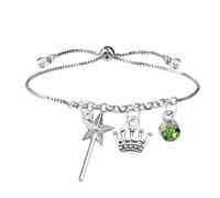 Mikovivi Pulsera Musical Inspirada en Brujas, Pulsera Amistad Ajustable Brazalete Aleación Cobre con Dijes Hadas Brujas Abanico Teatro Regalo Joyería Musical para Mujeres Amantes Escenario Accesorios