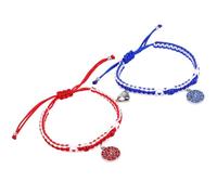 Mikovivi Pulseras Amistad Araña a juego, Ajustables Rojo y Azul Pulseras Pareja para Mejores Amigos Relación San Valentín Cumpleaños Regalo Joyería para Amantes Chicas Chicos Hija Hijo