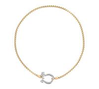 Mikovivi Tornillo Anchoa Argolla Trigo Collar, Dos Tonalidades Mosquetón Collar con Oro Trigo Cadena Plata Colgante Gruesos Joyas Pesadas para Mujeres Hombres