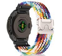 MiKoyi 20 mm QuickFit Correa para Garmin Fenix 8 43 mm/7S Pro Solar/7S/6S/6S Pro/5S/5S Plus, Nylon Deportivo Trenzado Correas de Repuesto para Descent Mk3S/Mk3Si/Mk2S/D2 Delta S, Arcoíris
