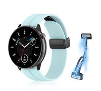 MiKoyi 20 mm Silicona Correa Compatible con Amazfit Active/Amazfit GTR Mini/Amazfit GTS 4 Mini/GTS 4/GTS 2, Magnética Pulseras de Repuesto de Silicona Suave para Amazfit Bip 3/Bip 3 Pro, Azul Claro