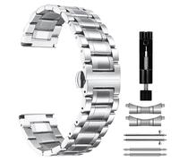 MiKoyi 22 mm Correa Compatible con Huawei Watch GT 5 Pro 46 mm/Watch GT 5 46 mm/Watch GT4 46 mm, Correa Acero Inoxidable Metal Liberación Rápida Pulsera de Repuesto Band para Huawei Watch Buds, Plata