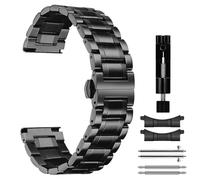 MiKoyi 22 mm Correa Compatible con Huawei Watch GT 5 Pro 46 mm/Watch GT 5 46 mm/Watch GT4 46 mm, Correa Acero Inoxidable Metal Liberación Rápida Pulsera de Repuesto Band para Huawei Watch Buds, Negro