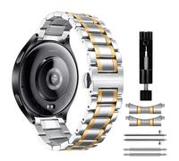 MiKoyi 22 mm Correa Compatible con Xiaomi Redmi Watch 5 Active/Redmi Watch 5 Lite/Watch S4 Sport/Watch 2, Correa Acero Inoxidable Metal Liberación Rápida Band para Xiaomi Watch S3, Plata Oro