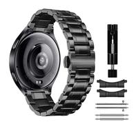 MiKoyi 22 mm Correa Compatible con Xiaomi Watch 5/Redmi Watch 5 Active/5 Lite/Watch S4/Watch S4 Sport/2, Correa Acero Inoxidable Metal Liberación Rápida Band para Xiaomi Watch S3/S1 Pro, Negro