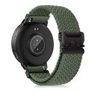 MiKoyi 22 mm Correa para Amazfit Active Max/T-Rex 3 Pro 48 mm/Balance 2/Bip 6/Balance/Bip 5/Bip 5 Unity/Cheetah/Pro, Nylon Deportivo Trenzado Correas de Repuesto para Amazfit GTR 4, Verde Oscuro