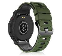 MiKoyi 22 mm Silicona Correa Compatible con Amazfit Bip Max/Active Max/T-Rex 3 Pro 48 mm/Balance 2/Balance/Bip 6/Bip 5, Suave Deportivo Correa de Repuesto para Amazfit Cheetah Pro, Verde Negro