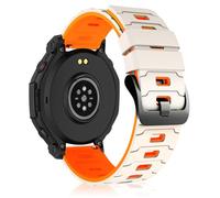 MiKoyi 22 mm Silicona Correa Compatible con Amazfit Bip Max/Active Max/T-Rex 3 Pro 48 mm/Balance 2/Balance/Bip 6/Bip 5, Suave Deportivo Correa de Repuesto para Amazfit Cheetah Pro, Lechoso Naranja