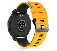 MiKoyi 22 mm Silicona Correa Compatible con Amazfit Bip Max/Active Max/T-Rex 3 Pro 48 mm/Balance 2/Balance/Bip 6/Bip 5, Suave Deportivo Correa de Repuesto para Amazfit Cheetah Pro, Amarillo Gris