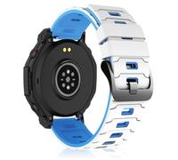 MiKoyi 22 mm Silicona Correa Compatible con Amazfit Bip Max/Active Max/T-Rex 3 Pro 48 mm/Balance 2/Balance/Bip 6/Bip 5, Suave Deportivo Correa de Repuesto para Amazfit Cheetah Pro, Blanco Azul