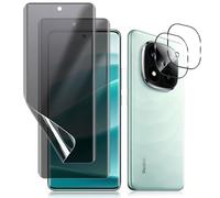 MiKoyi Anti-Espía Protector de Pantalla Compatible con Xiaomi Redmi Note 14 Pro+ 5G, Protector de Lente de Cámara Vidrio Templado TPU Privacidad Película Protectora para Xiaomi Redmi Note 14 Pro+ 5G