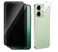 MiKoyi Anti-Espía Protector de Pantalla Privacidad para Oppo Reno14 5G, [2+2 Piezas] Protector de Lente de Cámara y Dureza 9H Anti-Spy Vidrio Templado para Oppo Reno14 5G